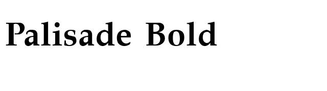 Palisade Bold font preview