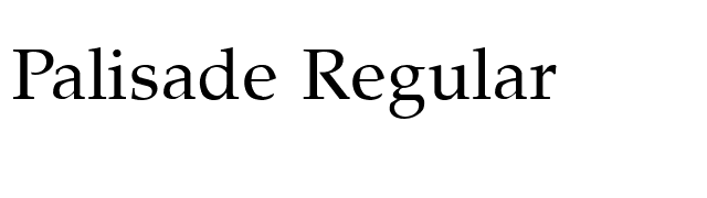 Palisade Regular font preview