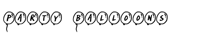 Party Balloons font preview