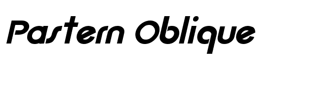 Pastern Oblique font preview