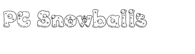PC Snowballs font preview