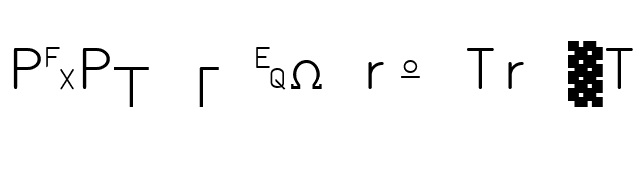 PCPlus Extra TrueType font preview