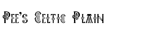 Pee's Celtic Plain font preview