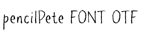 pencilPete FONT OTF font preview