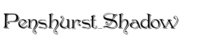 penshurst-shadow font preview