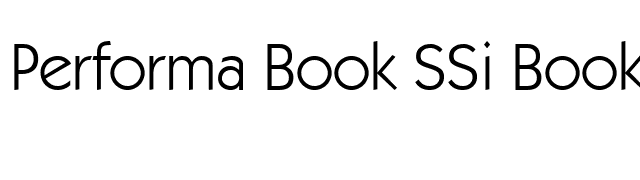 Performa Book SSi Book font preview