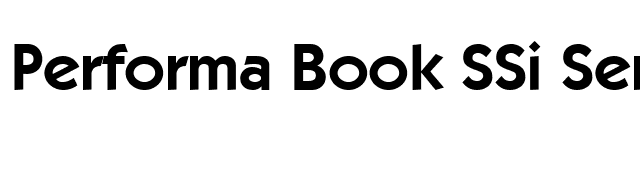 Performa Book SSi Semi Bold font preview