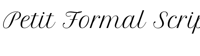 Petit Formal Script font preview