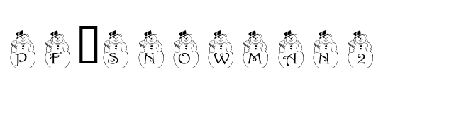 pf-snowman2 font preview