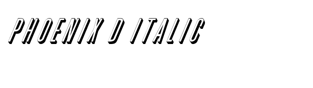 Phoenix D Italic font preview