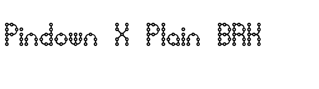 Pindown X Plain BRK font preview