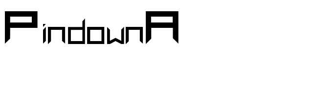 PindownA font preview