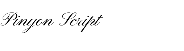 pinyon-script font preview