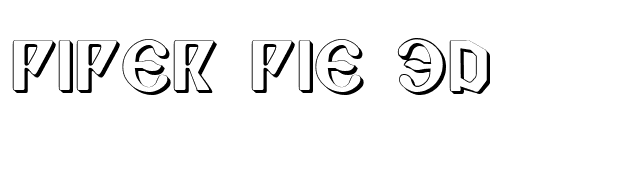 Piper Pie 3D font preview