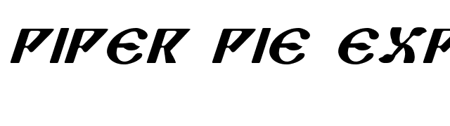 piper-pie-expanded-italic font preview