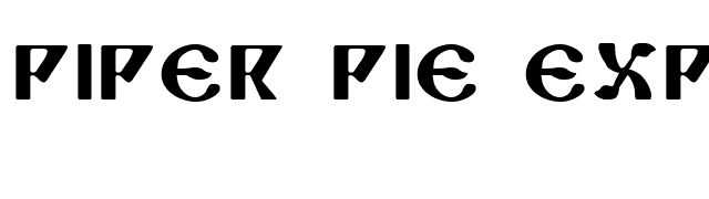 Piper Pie Expanded font preview
