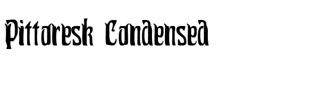 Pittoresk Condensed font preview