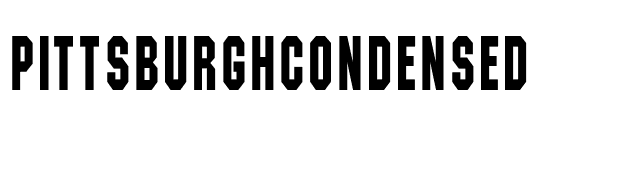 PittsburghCondensed font preview
