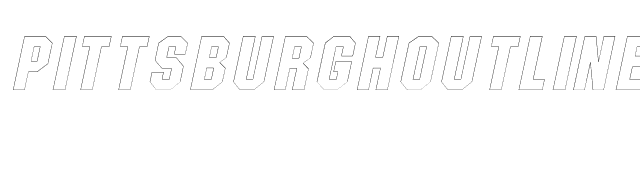 PittsburghOutline Oblique font preview