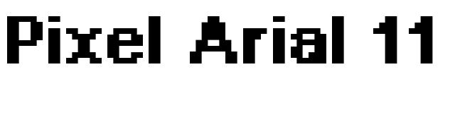 Pixel Arial 11 Bold font preview