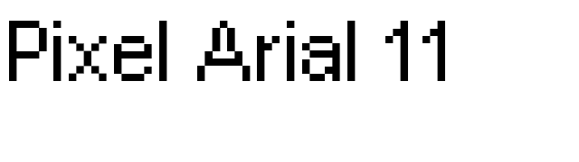Pixel Arial 11 font preview
