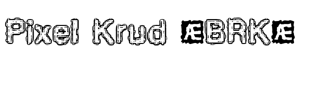 Pixel Krud (BRK) font preview