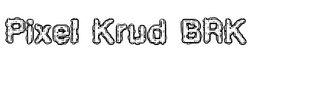 Pixel Krud BRK font preview
