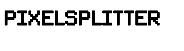 PixelSplitter font preview