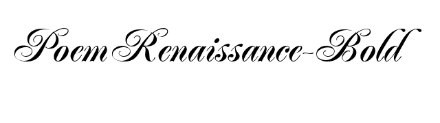 PoemRenaissance-Bold font preview