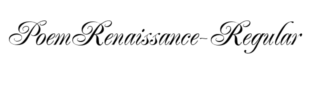PoemRenaissance-Regular font preview