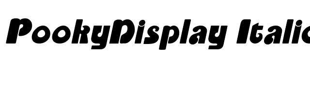 PookyDisplay Italic font preview