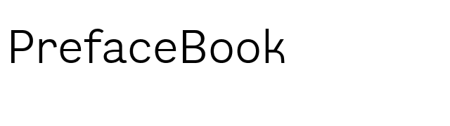 PrefaceBook font preview