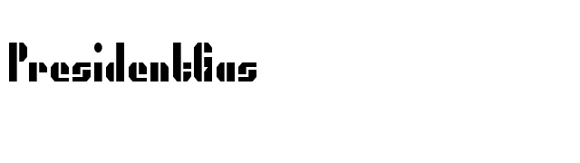 PresidentGas font preview