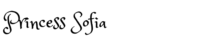 Princess Sofia font preview