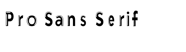 Pro Sans Serif font preview