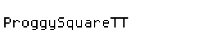 ProggySquareTT font preview