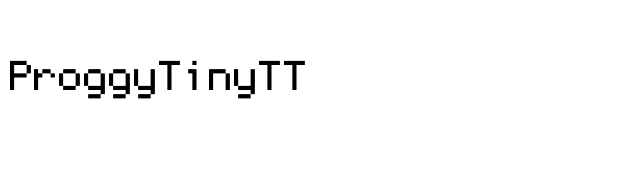 ProggyTinyTT font preview
