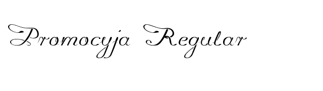 Promocyja Regular font preview