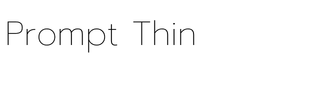 prompt-thin font preview