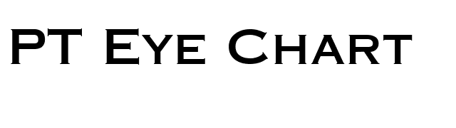 PT Eye Chart font preview