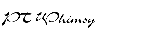 PT Whimsy font preview