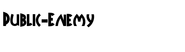 Public-Enemy font preview