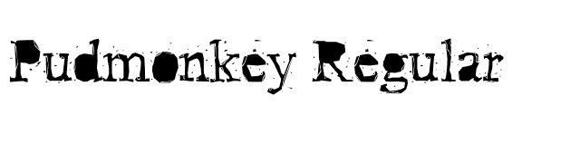 Pudmonkey Regular font preview