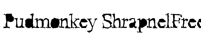 Pudmonkey ShrapnelFree font preview