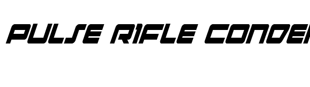 Pulse Rifle Condensed Italic font preview