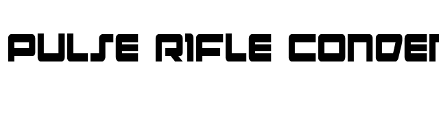 Pulse Rifle Condensed font preview