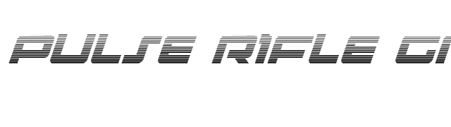 Pulse Rifle Gradient Italic font preview