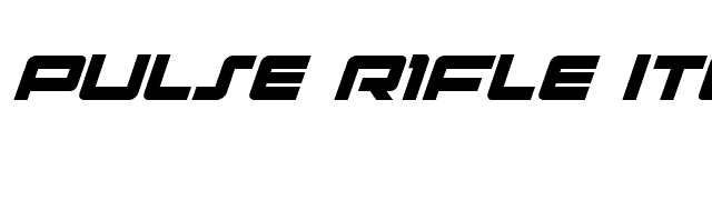 Pulse Rifle Italic font preview