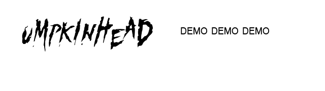Pumpkinhead DEMO font preview