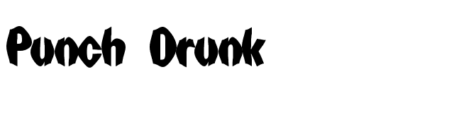 Punch Drunk font preview